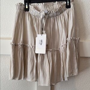 Striped Cream Skirt